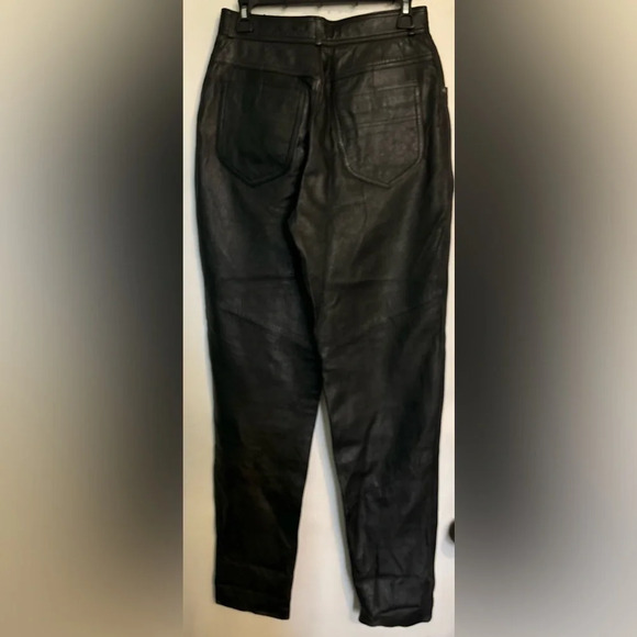 Wilsons Leather Black Faux Leather Straight Leg Trousers - Picture 5 of 11